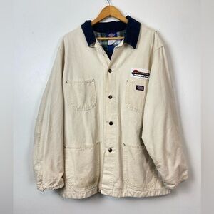 VINTAGE DICKIES BLANET LINED CANVAS WORK CHORE PAINTERS JACKET STREETWEAR MENS
